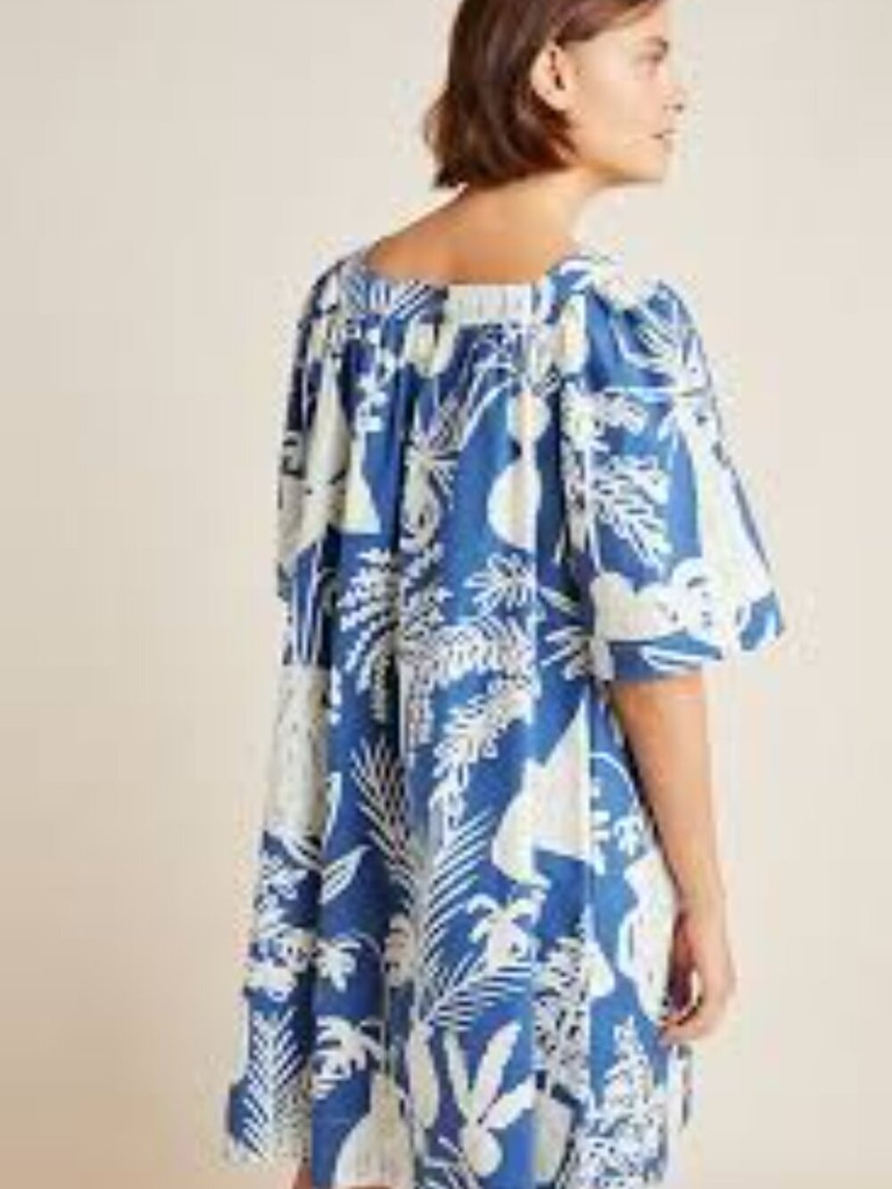 WHIT Blue and White Matisse-like Print Dress - Picture 3 of 10